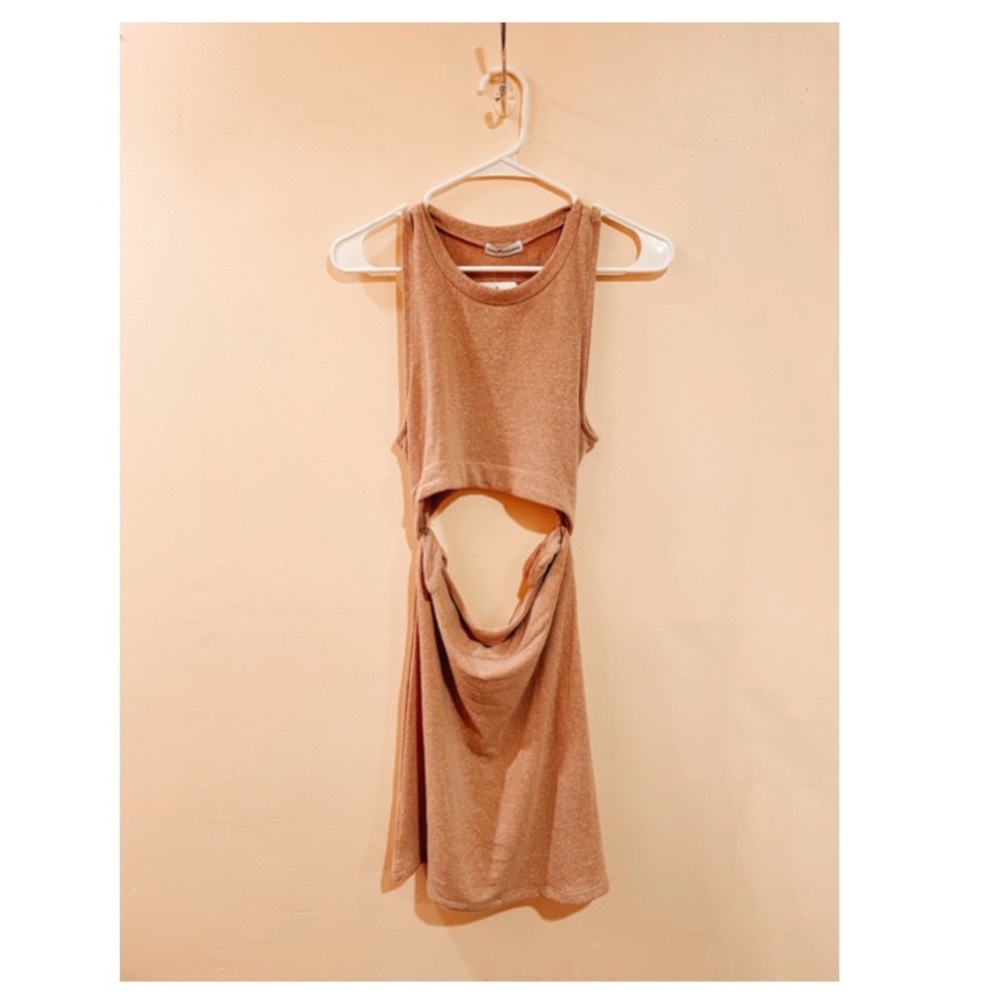 Mauve Pink Cut Out Dress